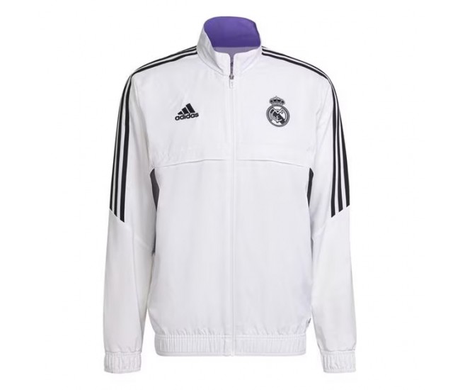 Real Madrid Mens Presentation Jacket 23-24 White