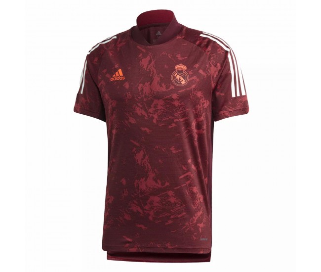 Real Madrid Mens UCL Train Jersey Maroon 2020 2021