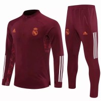 Real Madrid Training Soccer Tracksuit Maroon 2020 2021