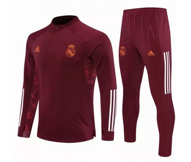 Real Madrid Training Soccer Tracksuit Maroon 2020 2021