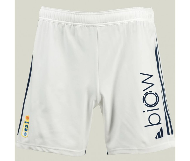 Real Oviedo Mens Home Shorts 23-24