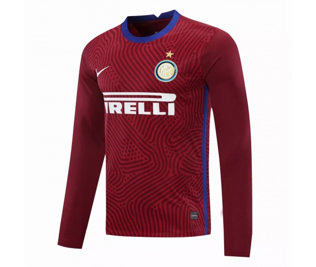 Inter Milan Goalkeeper Long Sleeve Jersey Red 2020 2021