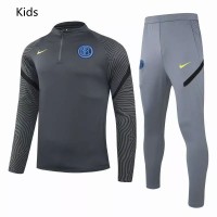 Inter Milan Soccer Training Technical Tracksuit Deep Grey Kids 2021