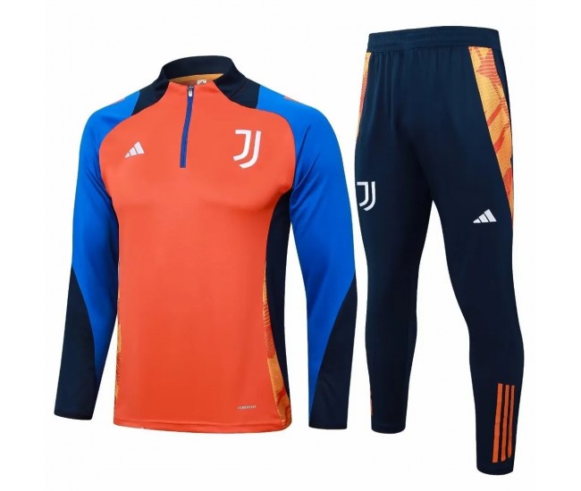 Juventus Mens Orange Training Technical Football Tracksuit 2024-25