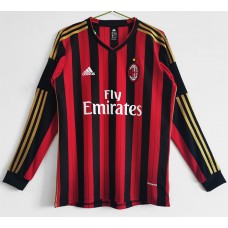AC Milan Home Long Sleeve Retro Jersey 2013-2014