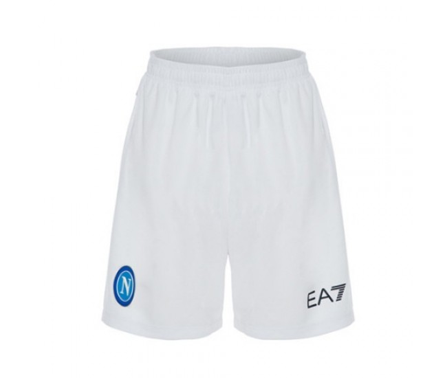 SSC Napoli Mens White Shorts 2023-24
