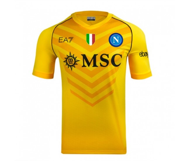 SSC Napoli Mens Yellow Goalkeeper Jersey 2023-24