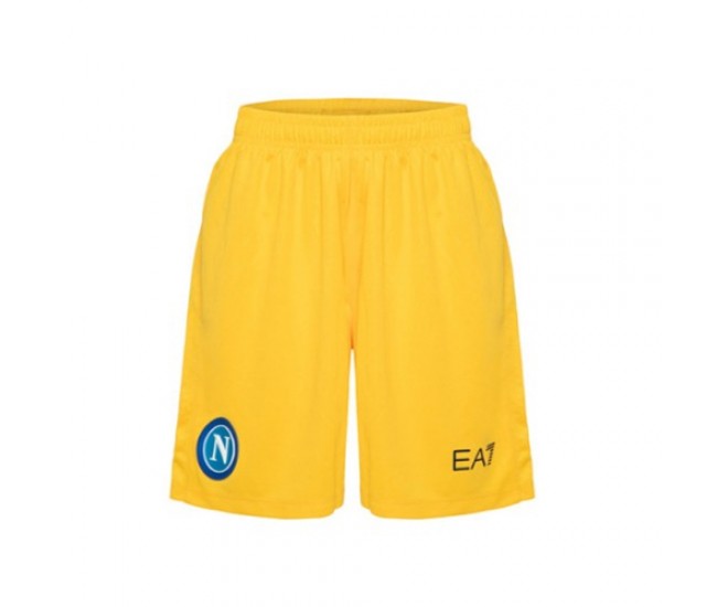 SSC Napoli Mens Yellow Shorts 2023-24
