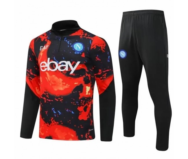 SSC Napoli Mens EA7 Training Technical Football Tracksuit 2024-25