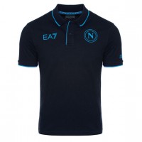 SSC Napoli Mens Navy Blue Representation Polo Shirt 23-24