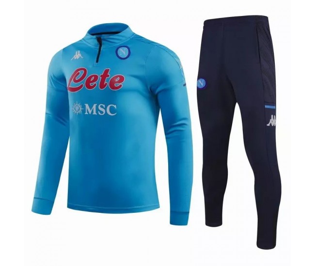 SSC Napoli Training Technical Soccer Tracksuit Blue 2020