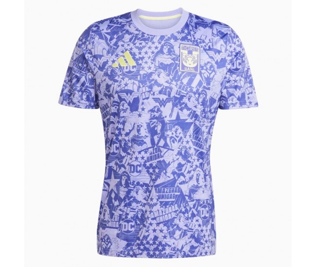 Adidas x DC Comics Tigres UANL Men's Wonder Woman Pre-Match Jersey 2025-26 Adidas x DC Comics Tigres UANL Men's Wonder Woman Pre-Match Jersey 2025-26