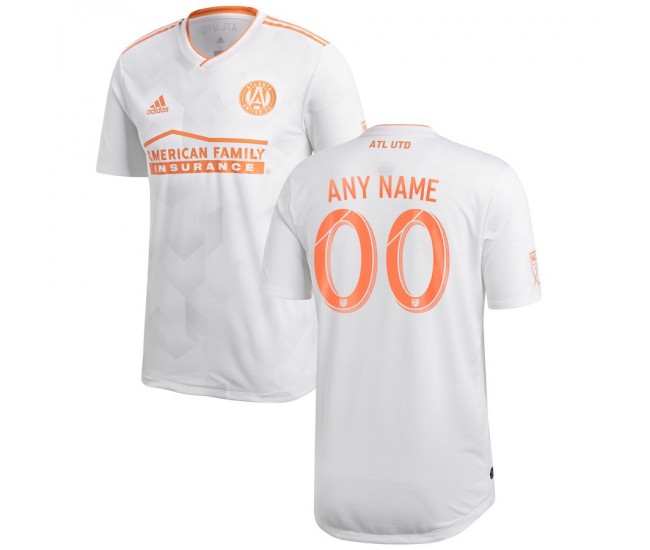 Men's Atlanta United FC White 2018 King Peach Authentic Custom Jersey Men's Atlanta United FC White 2018 King Peach Authentic Custom Jersey