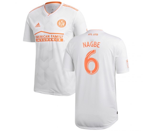Men's Atlanta United FC Darlington Nagbe White 2018 King Peach Authentic Player Jersey Men's Atlanta United FC Darlington Nagbe White 2018 King Peach Authentic Player Jersey