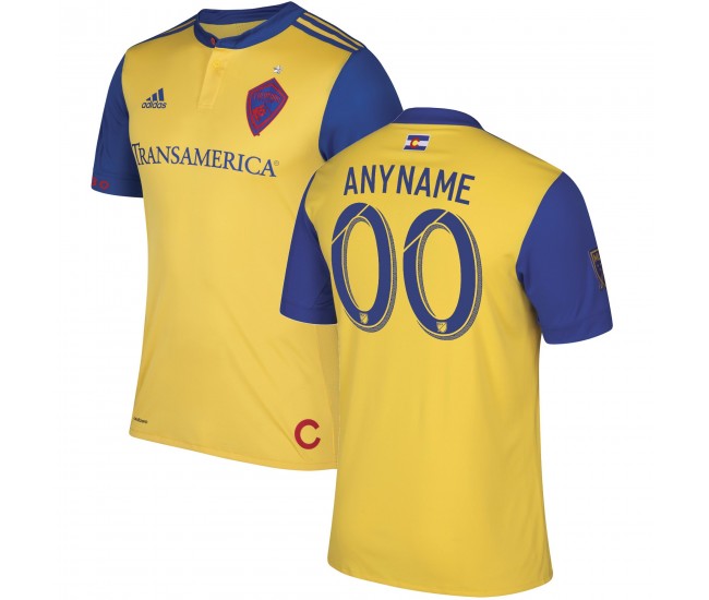 Men's Colorado Rapids Yellow 2017/18 Secondary Authentic Custom Jersey