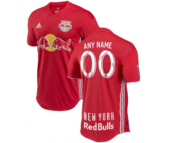 Men's New York Red Bulls Red 2018 Secondary Authentic Custom Jersey