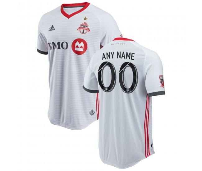 Men's Toronto FC White 2018 Secondary Authentic Custom Jersey