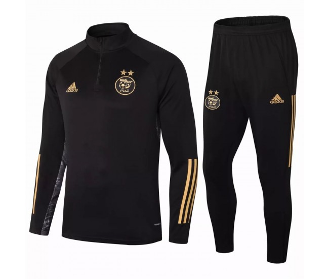 Algeria Black Gold Training Soccer Tracksuit 2020 2021