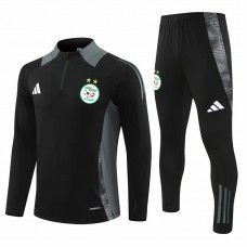 Algeria Mens Black Training Technical Football Tracksuit 2024-25