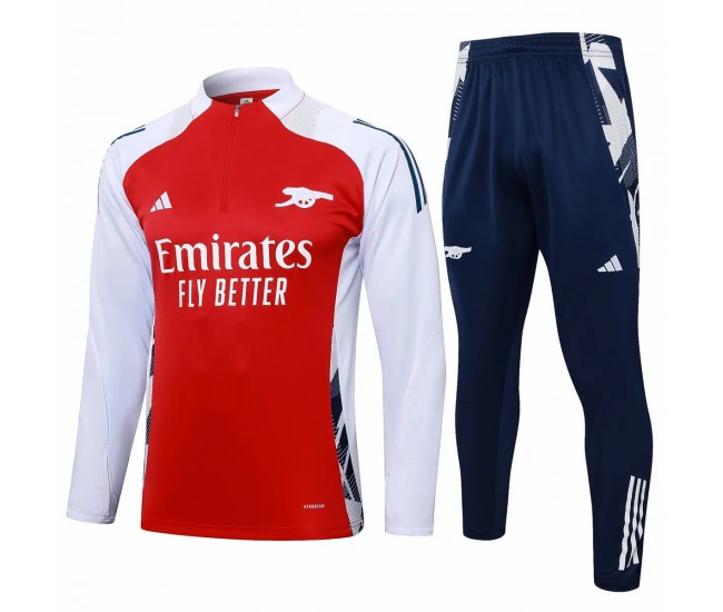 Arsenal FC Mens Red Training Technical Football Tracksuit 24-25