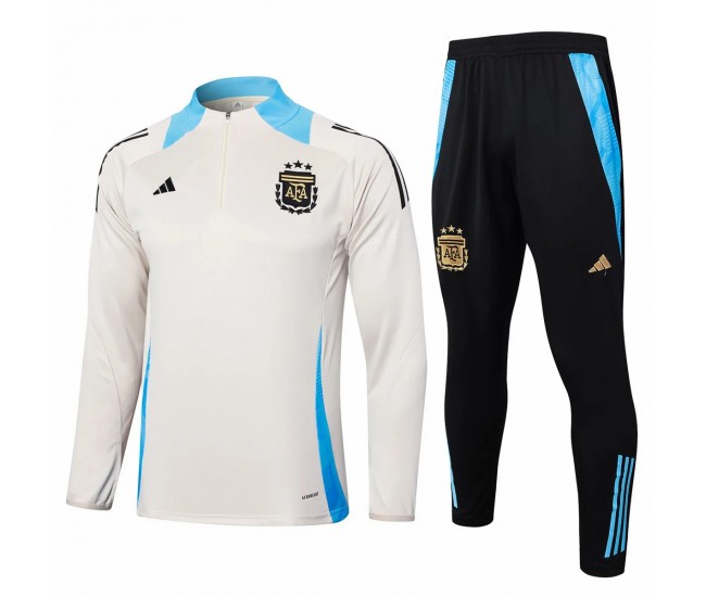 Argentina Mens Beige Training Technical Football Tracksuit 24-25