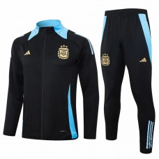 Argentina Mens Black Training Presentation Football Tracksuit 2024-25