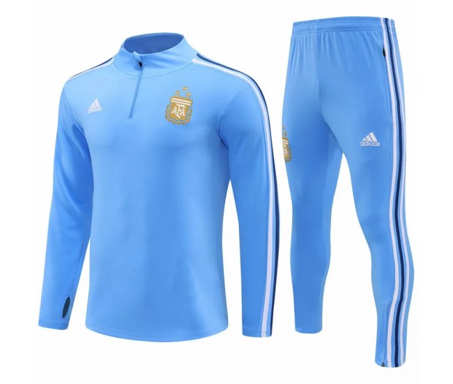 Argentina Mens Blue Training Technical Football Tracksuit 2023-24