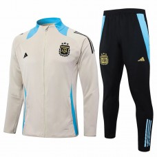 Argentina Mens Beige Training Presentation Football Tracksuit 2024-25