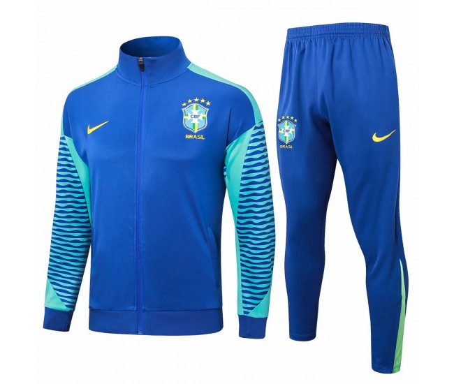 Brazil National Team Mens Blue Training Presentation Football Tracksuit 2024-25
