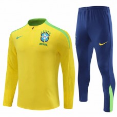 Brazil National Team Mens Yellow Training Technical Football Tracksuit 2024-25