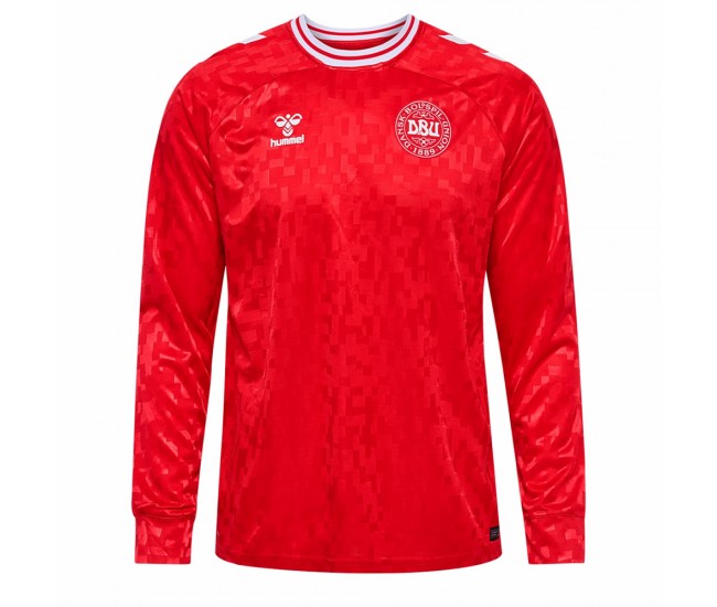 Denmark Mens Home Long Sleeve Jersey 24-25