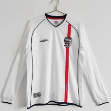 England Long Sleeve Home Retro Jersey 2002 