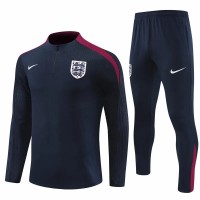 England Mens Navy Training Technical Football Tracksuit 2023-24