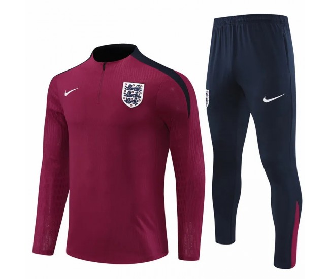 England Mens Red Training Technical Football Tracksuit 2023-24
