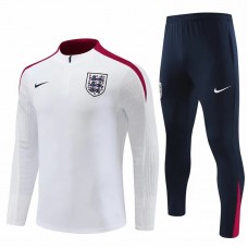 England Mens White Training Technical Football Tracksuit 2024-25