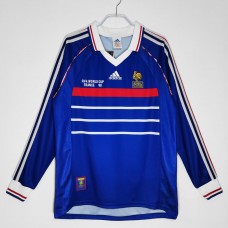 France Long Sleeve Home Retro Jersey 1998