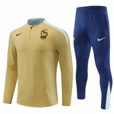 France National Team Mens Gold Training Technical Football Tracksuit 2024-25