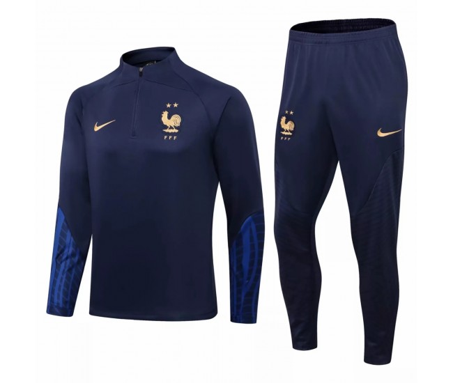 France National Team Navy Training Technical Football Tracksuit 2022-23 France National Team Navy Training Technical Football Tracksuit 2022-23