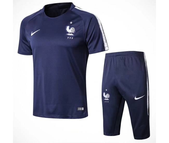 France Navy Training Technical Soccer Short Tracksuit 2018/19