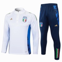Italy Mens White Training Technical Football Tracksuit 2024-25