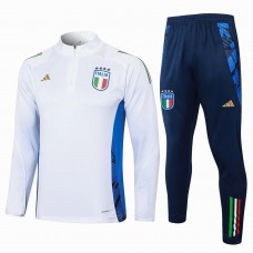 Italy Mens White Training Technical Football Tracksuit 2024-25