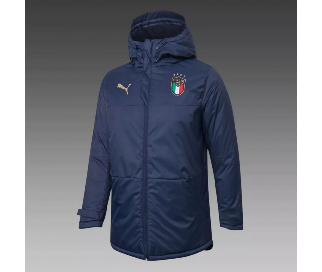 Italy Training Winter Jacket Navy 2020 2021