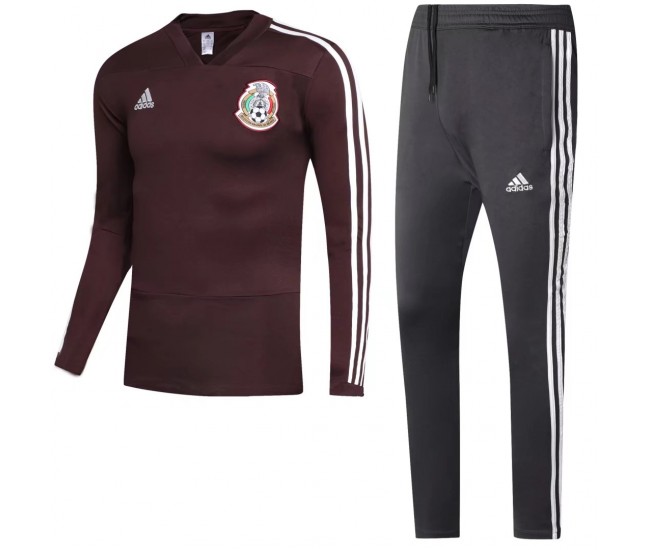 Mexico Brown Presentation Training Soccer Tracksuit 2018/19