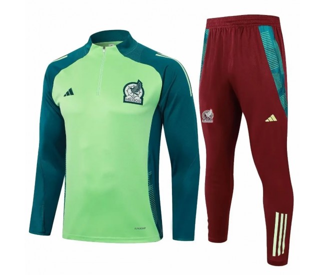 Mexico Mens Green Training Technical Football Tracksuit 2024-25