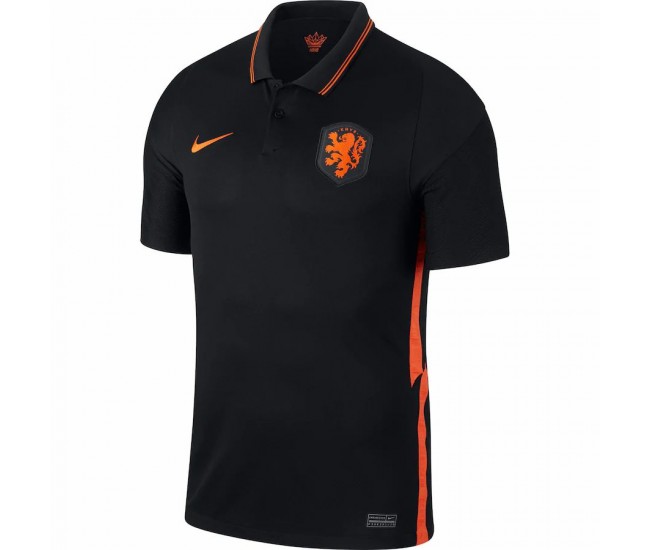 Netherlands National Away Stadium Replica Jersey Black Orange 2020 2021