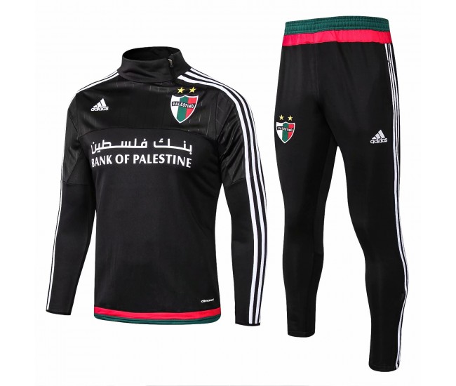 Palestine Black Training Technical Soccer Tracksuit 2015/16