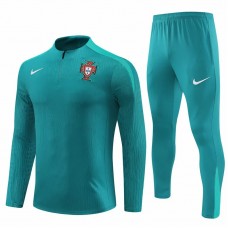 Portugal National Team Mens Mint Green Training Technical Football Tracksuit 24-25
