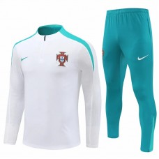 Portugal National Team Mens White Training Technical Football Tracksuit 24-25