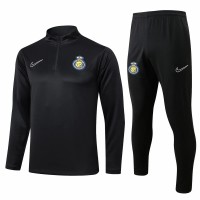 Al Nassr FC Mens Black Training Technical Football Tracksuit 24-25